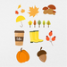 40 Digital Cute Autumn Planner Sticker Bundle - Stationery Pal