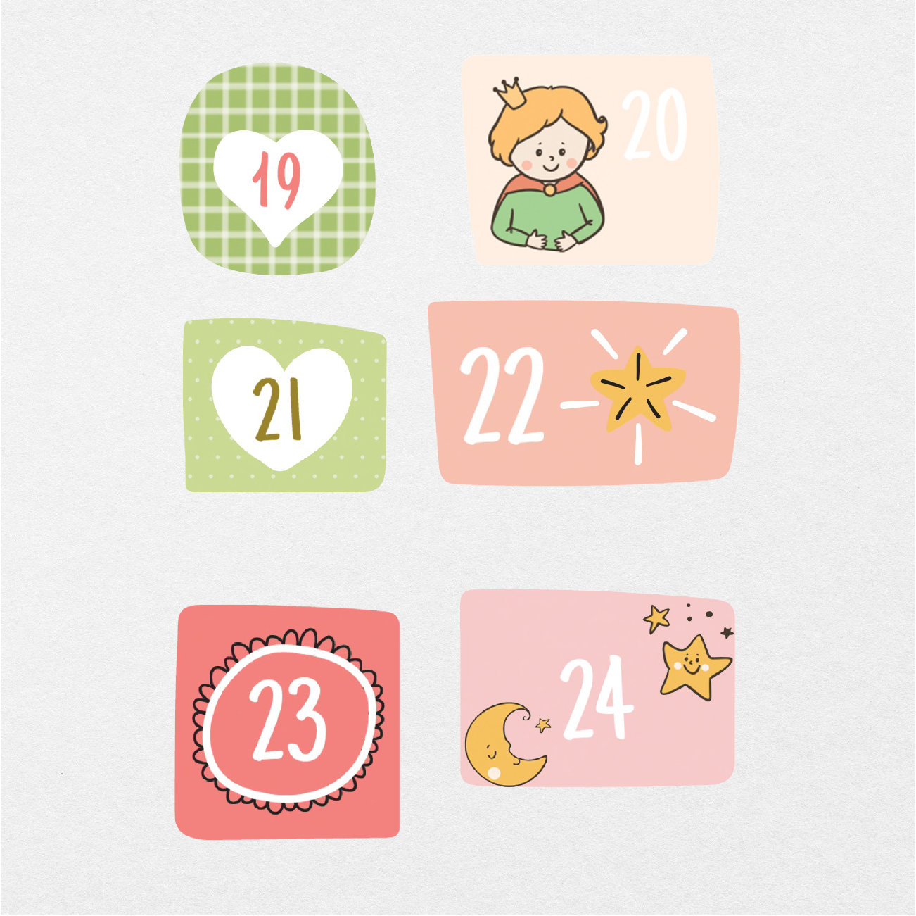 38 Digital Little Prince Calendar Sticker Bundle - Stationery Pal