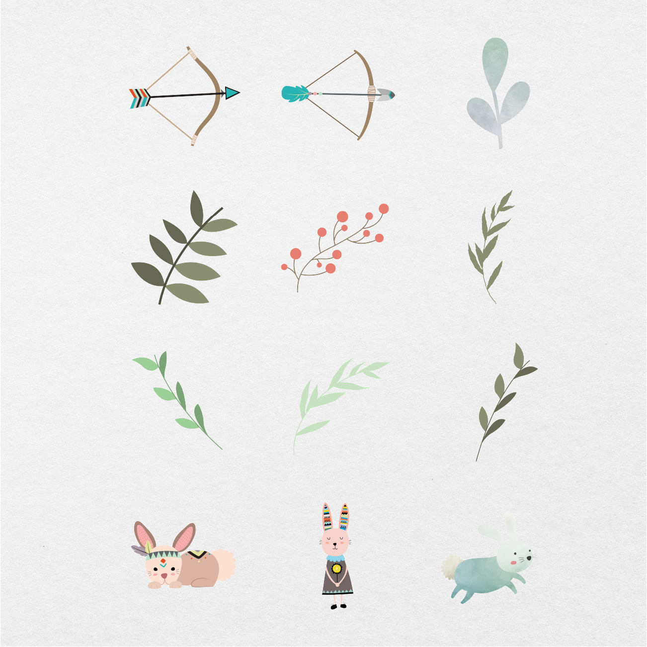 84 Digital Forest Animals Sticker Bundle 1 - Stationery Pal