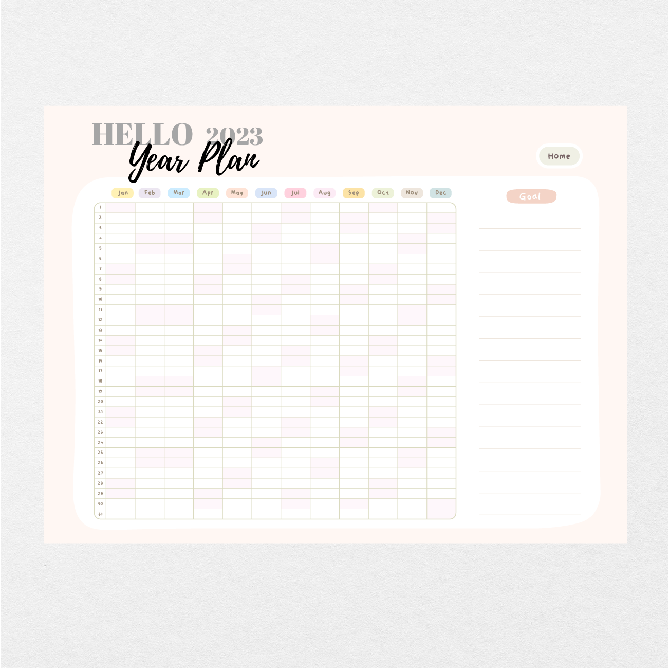 Digital Hello 2023 Year-round Planner - Stationery Pal