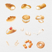 79 Digital Cakes and Breads Gourmet Sticker Bundle - Stationery Pal