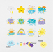 147 Digital Weather Cliparts Sticker Bundle - Stationery Pal