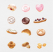 79 Digital Cakes and Breads Gourmet Sticker Bundle - Stationery Pal