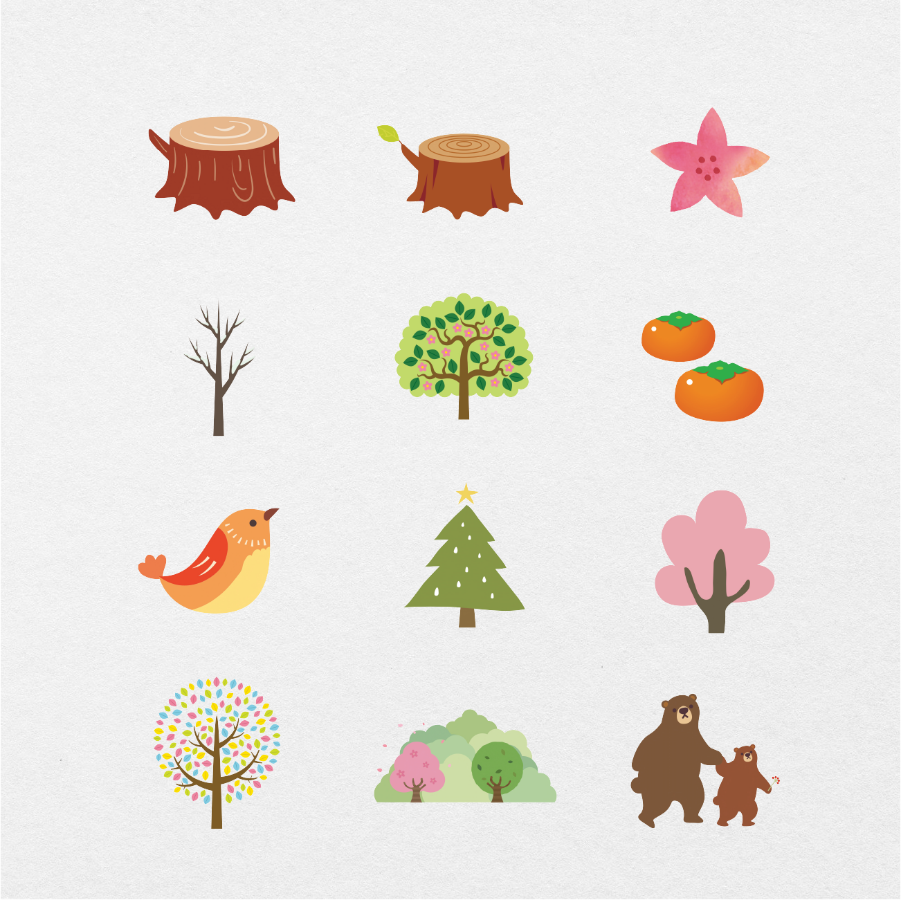 78 Digital Forest Elements Sticker Bundle - Stationery Pal