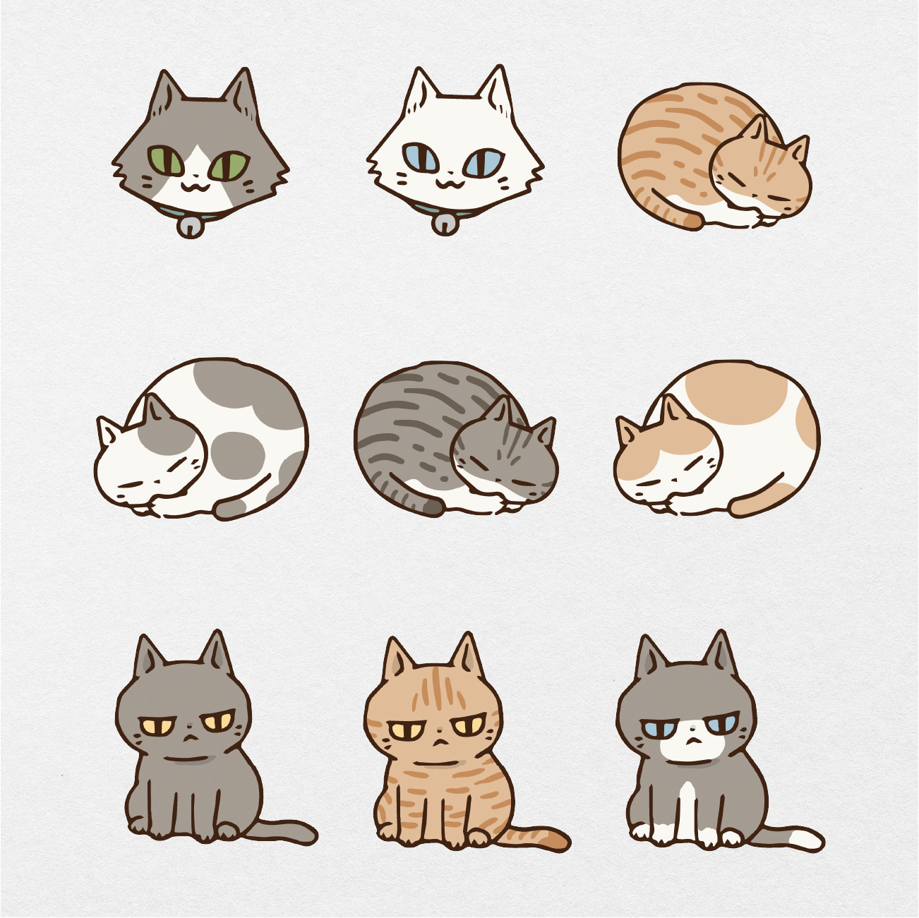 99 Digital Cute Cats Sticker Bundle - Stationery Pal