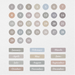 404 Digital Light Color Journal Element Sticker Bundle - Stationery Pal