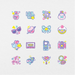 110 Digital Pastel Colored Cliparts Sticker Bundle - Stationery Pal