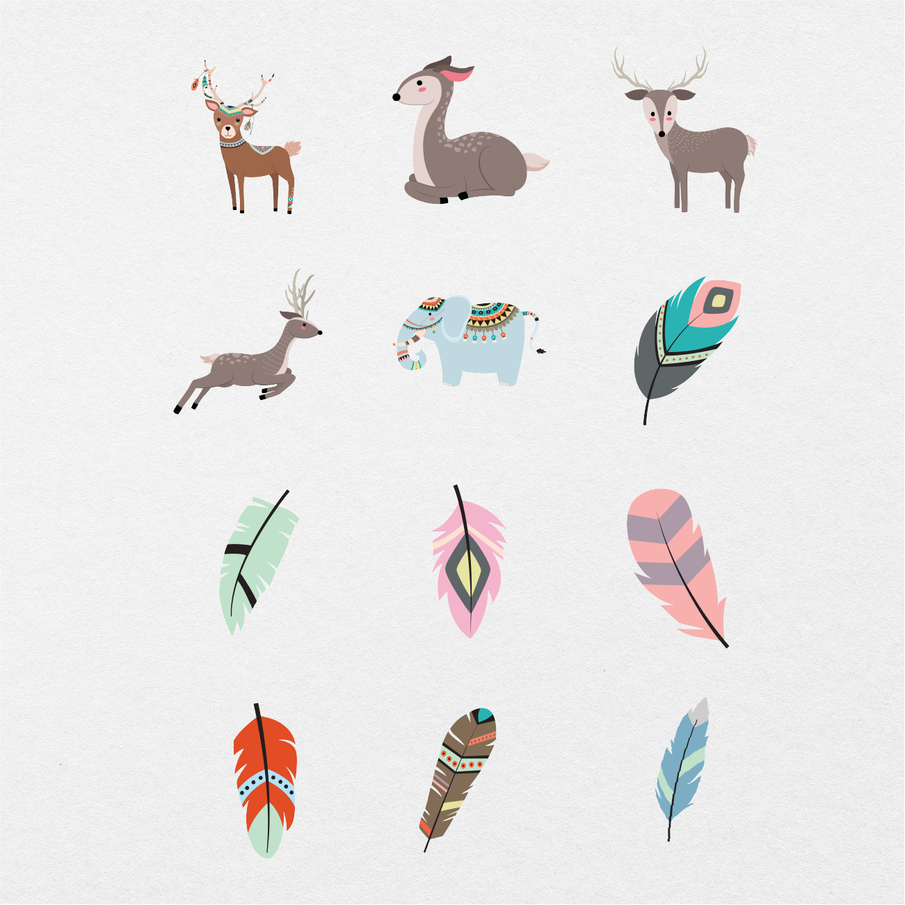 84 Digital Forest Animals Sticker Bundle 1 - Stationery Pal