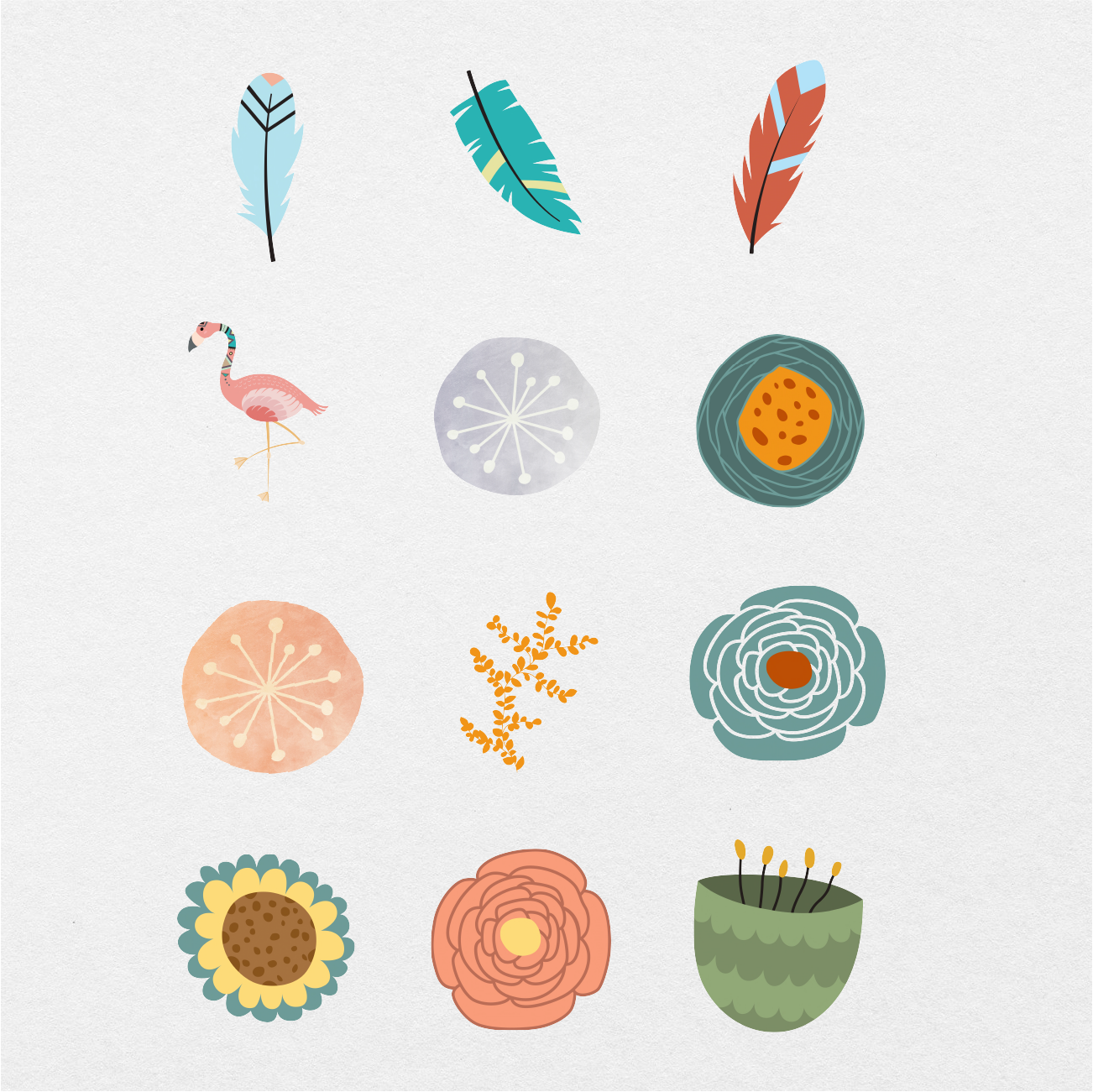 84 Digital Forest Animals Sticker Bundle 1 - Stationery Pal