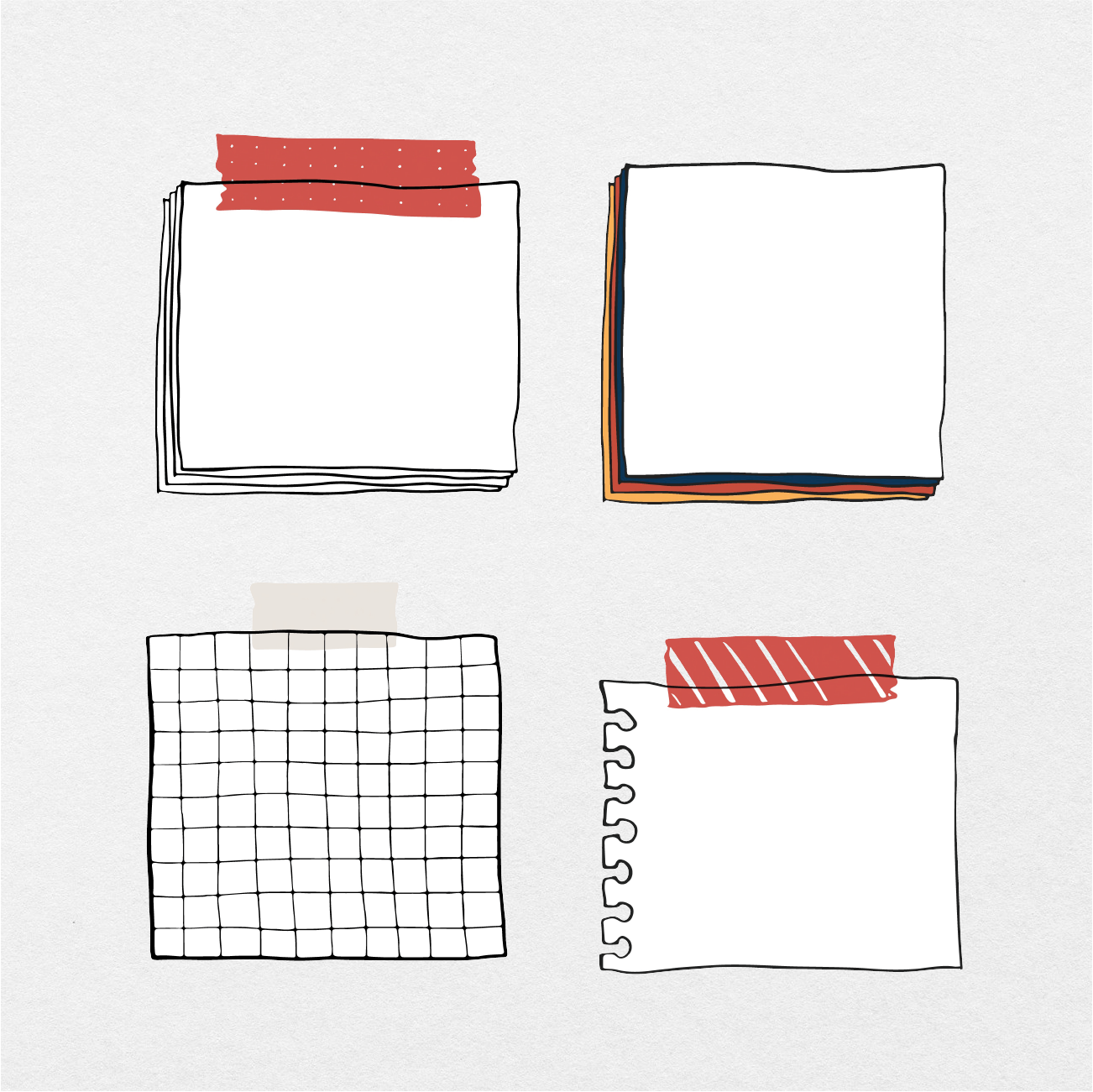 107 Digital Note Pads Sticker Bundle - Stationery Pal