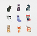 86 Digital Watercolored Cats Sticker Bundle - Stationery Pal
