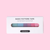 Basic Pattern Washi Tape - Rainbow - Set of 8 - Stationery Pal