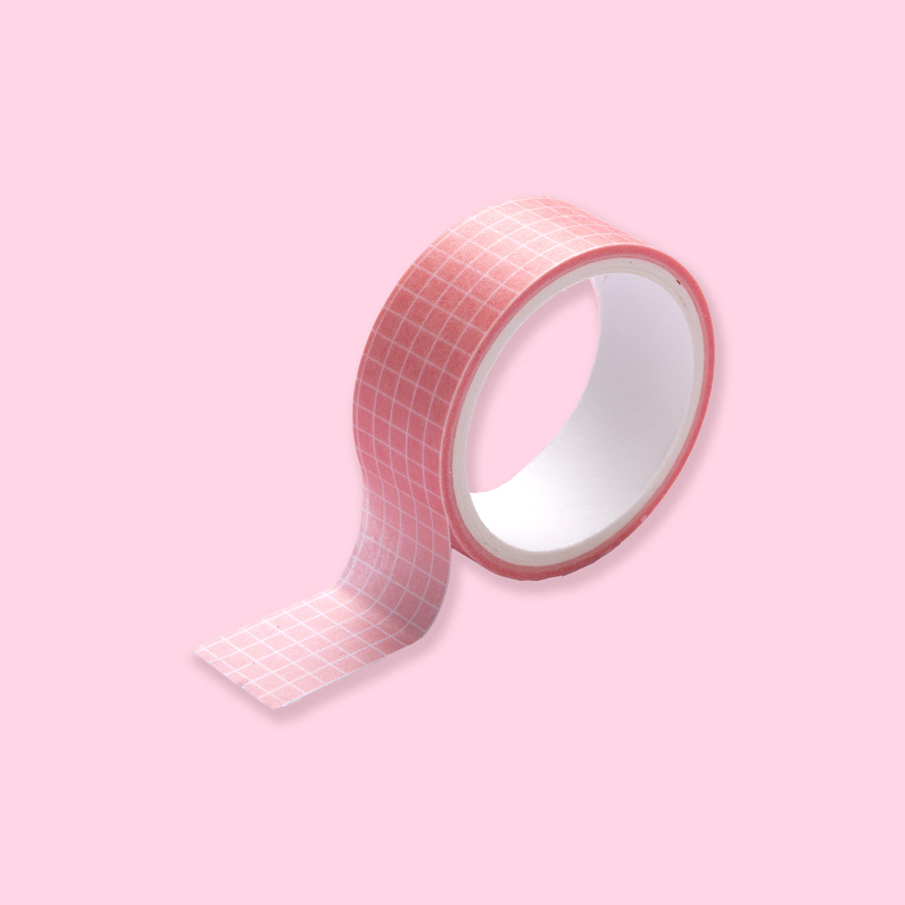 Solid Color Grid Washi Tape - Red — Stationery Pal