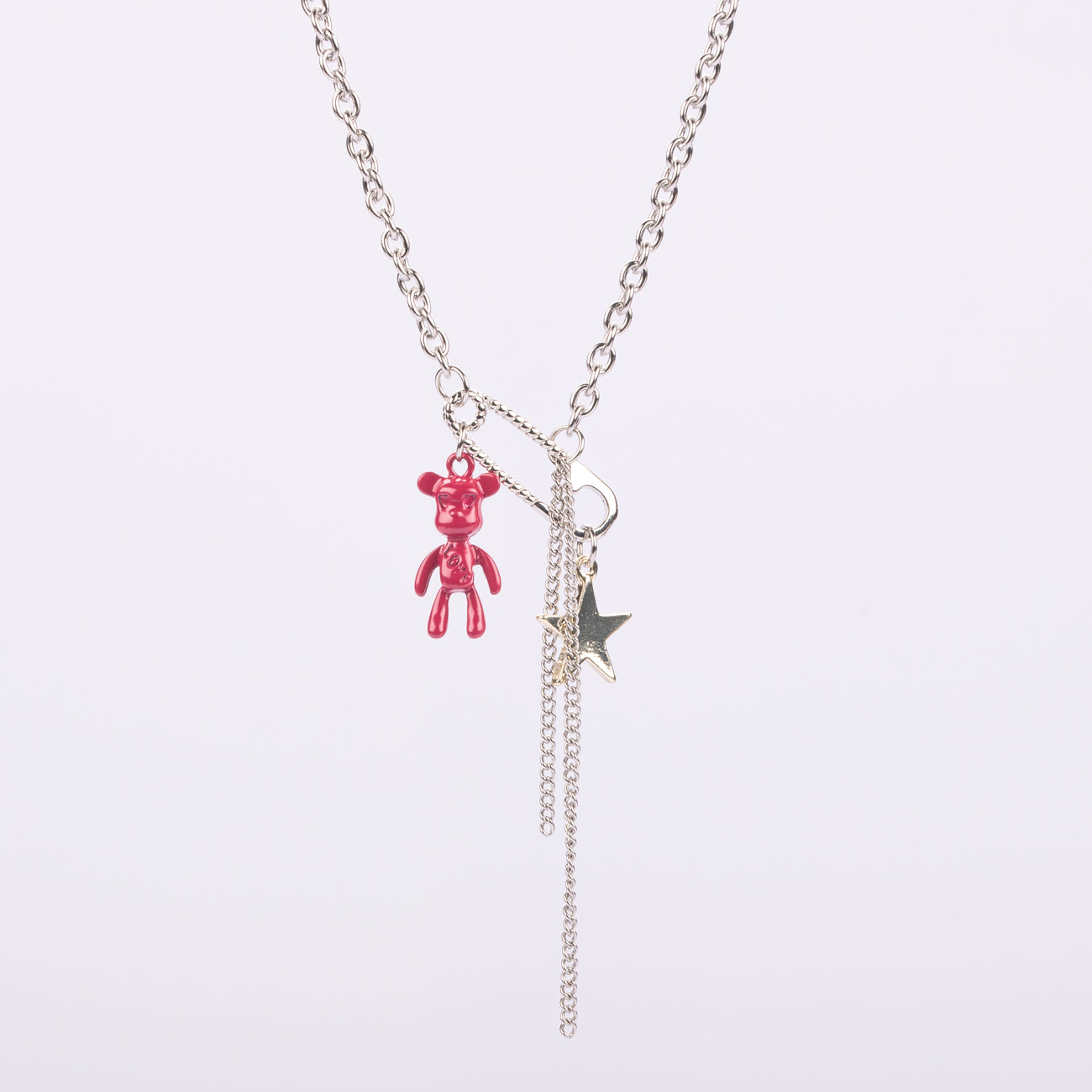 Bearbrick Star Pin Pendant Necklace