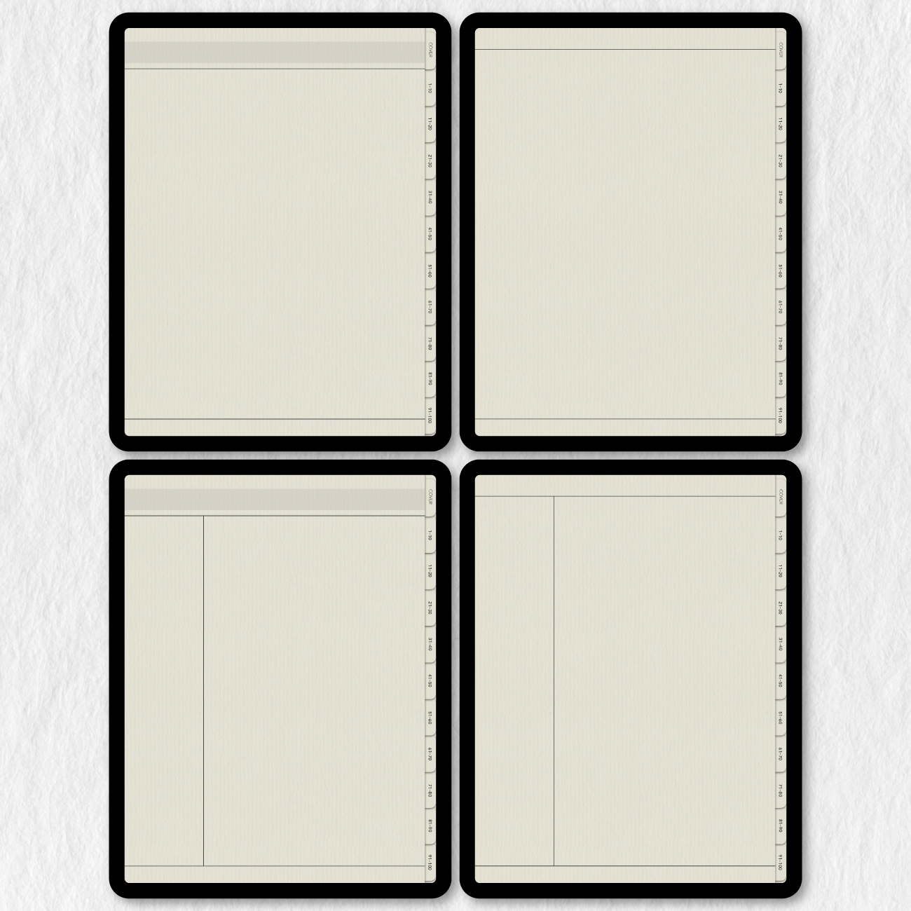 Cuaderno digital de papel beige para notabilidad de Goodnotes