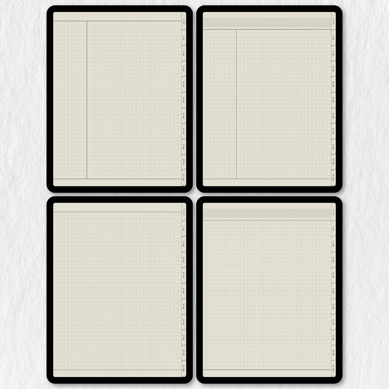 Cuaderno digital de papel beige para notabilidad de Goodnotes