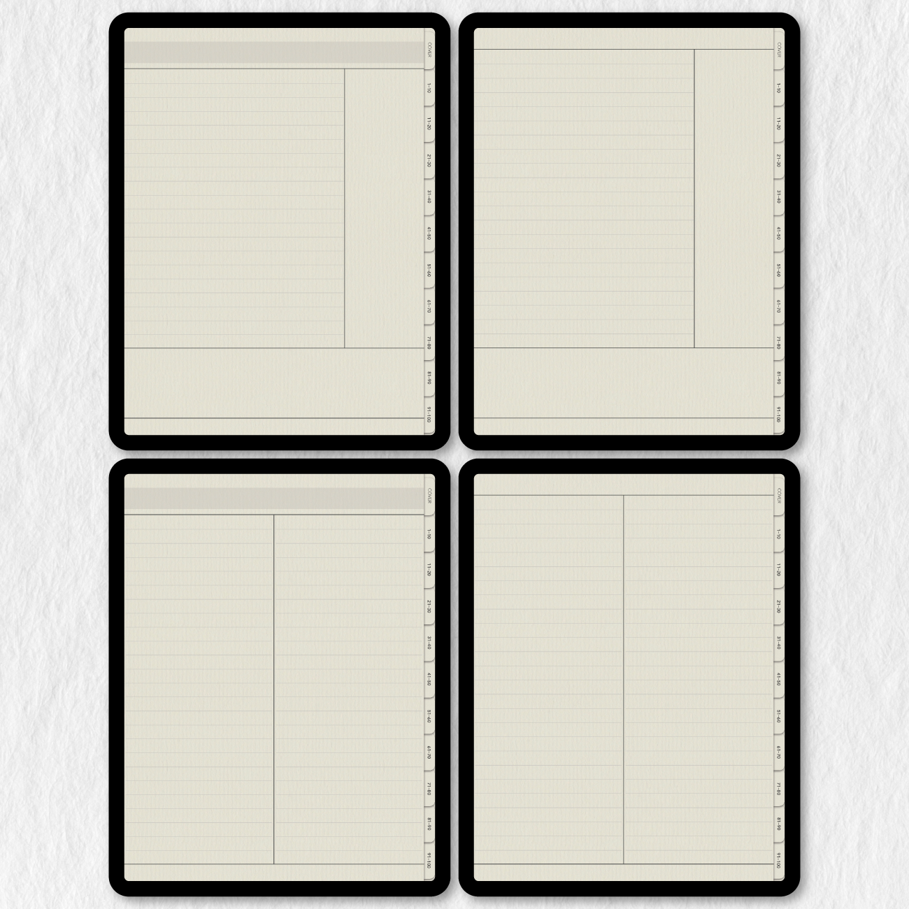 Beige Paper Digital Notebook For Goodnotes Notability