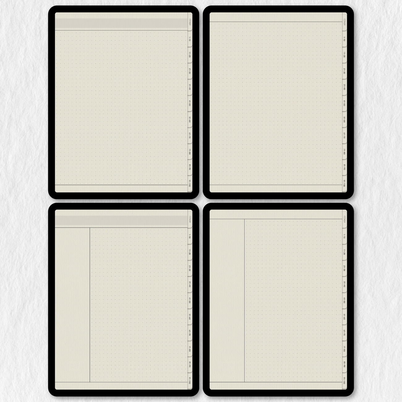 Beige Paper Digital Notebook For Goodnotes Notability