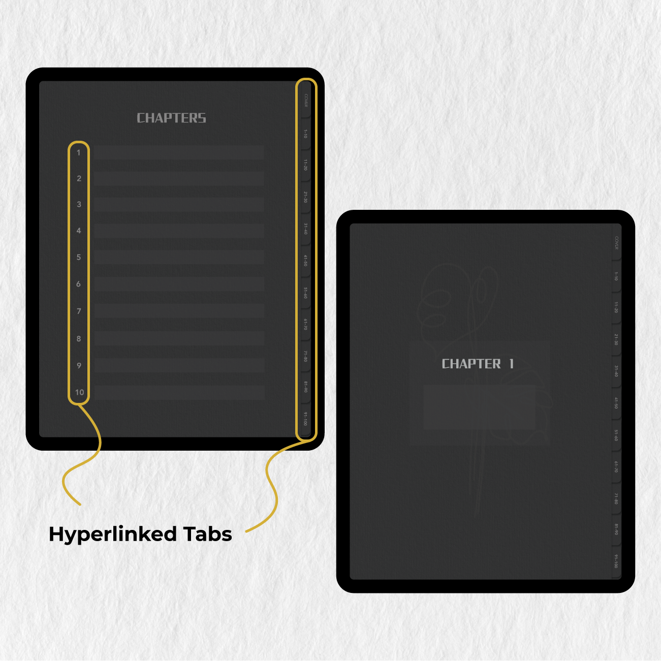 Black Paper Digital Notebook For Goodnotes Notability