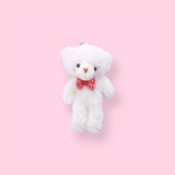 Plushy Teddy Keychain - Polka Dot Bowtie - Stationery Pal