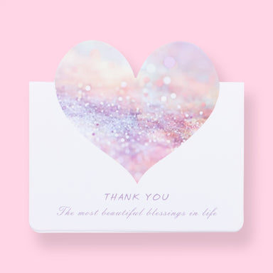 Heart Greeting Card With Envelope - Pink