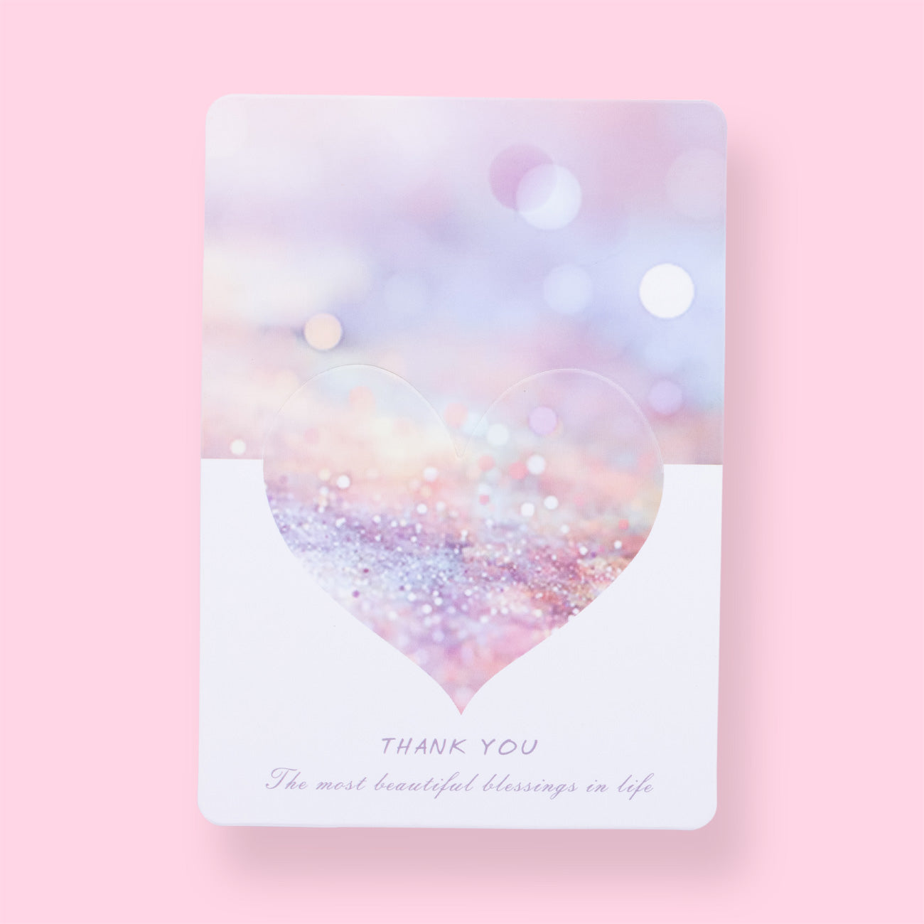 Heart Greeting Card With Envelope - Pink