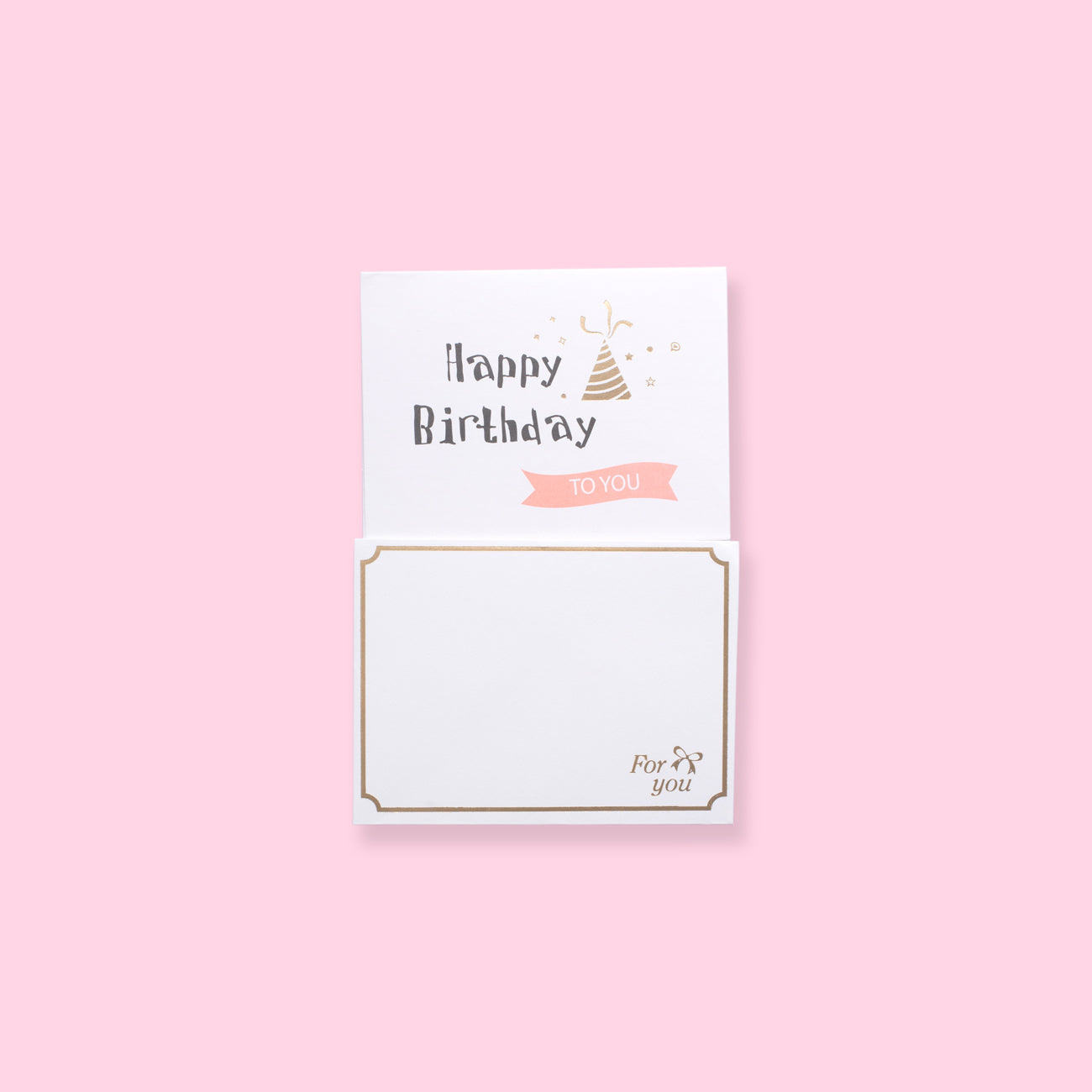 Gold Foil Greeting Card - Happy Birthday