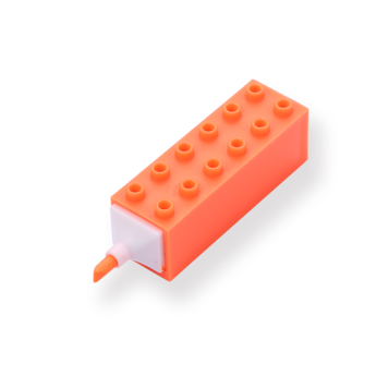 Building Block Highlighter - Orange - Stationery Pal