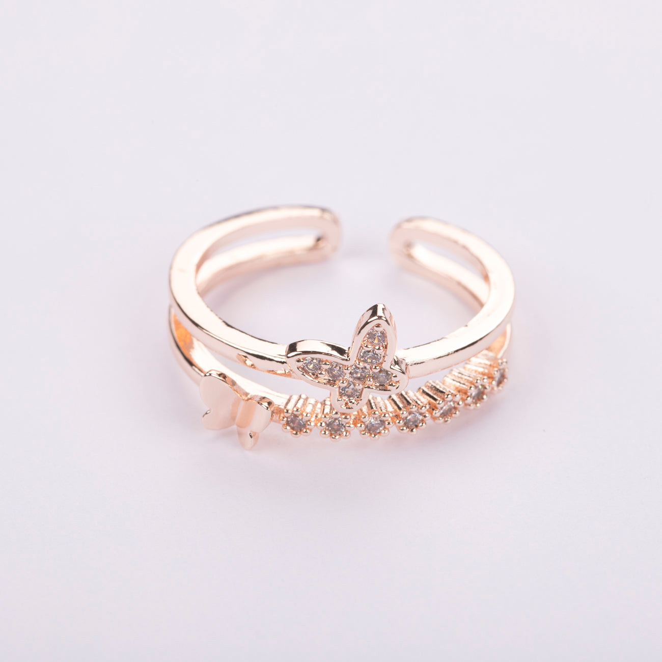 Butterfly Cuff Ring - Rose Gold