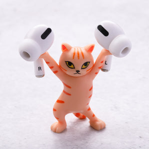 Cat AirPods Holder - Apricot - Stationery Pal