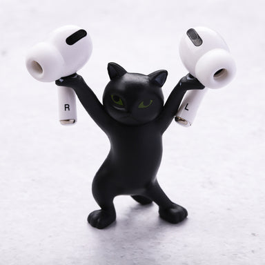 Cat AirPods Holder - Black