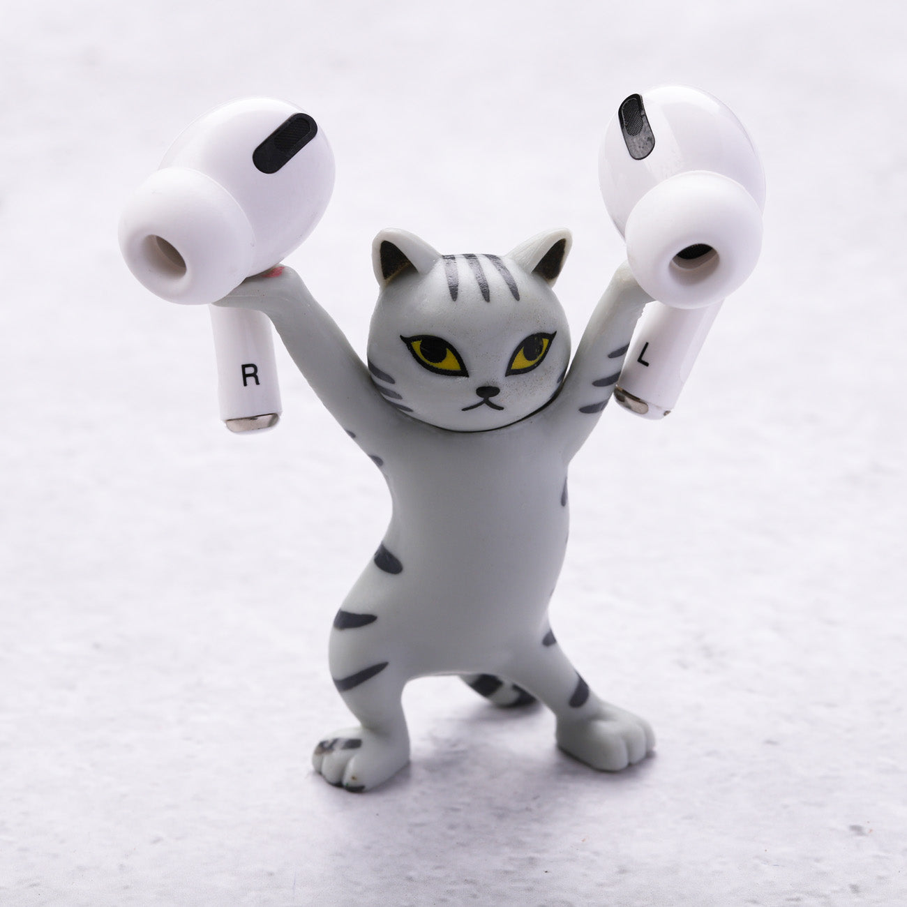 Cat AirPods Holder - Grey