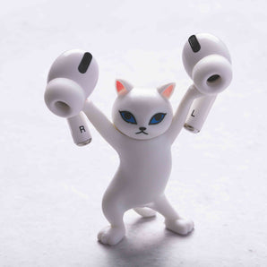 Cat AirPods Holder - White - Stationery Pal