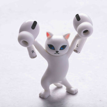 Cat AirPods Holder - White - Stationery Pal