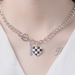 Checkerboard Heart Pendent