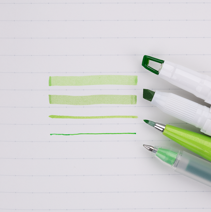 Green Pen Examples Color Scheme Pen Set - Rainwashed Green Grape – Stationery Pal