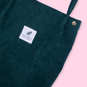 Corduroy Tote Bag - Green - Stationery Pal