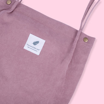 Corduroy Tote Bag Pink – Stationery Pal