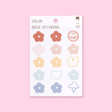 Cream And Flower Aesthetic Summer Deco Sticker - Stationery Pal