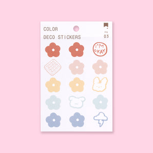 Cream And Flower Aesthetic Summer Deco Sticker - Stationery Pal