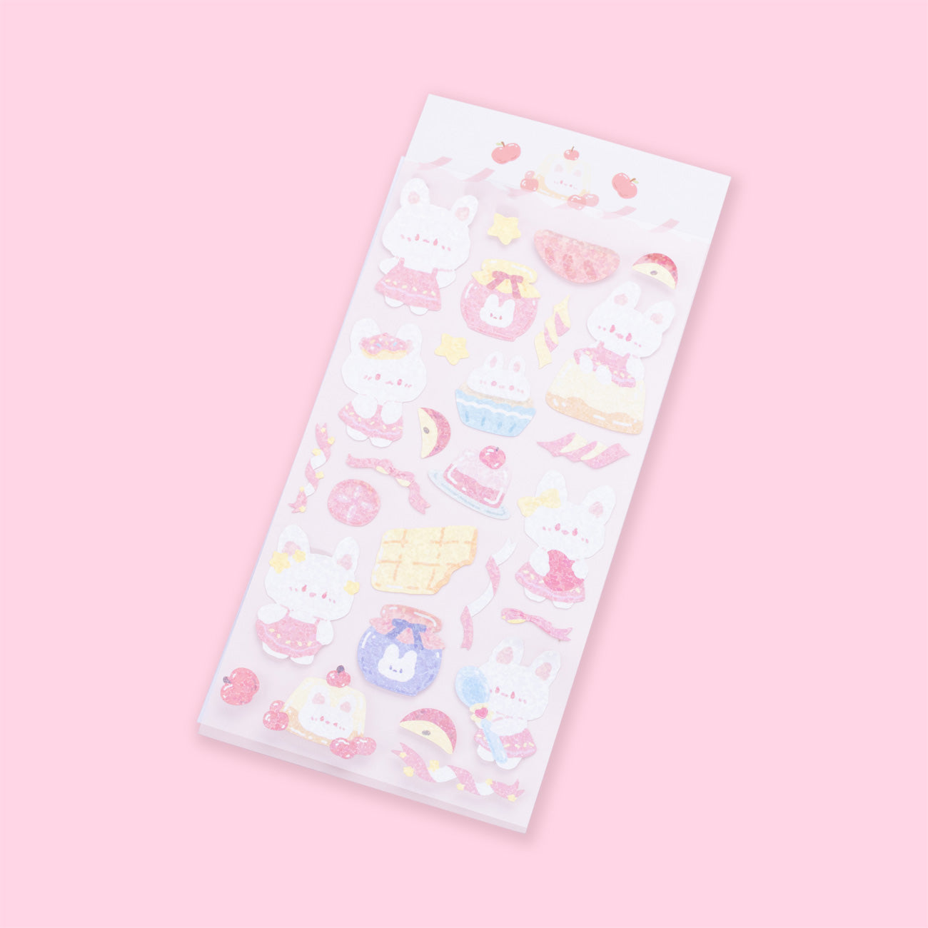 Cute Bunny Stickers - Pink