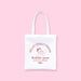 Cute Printed Stylish Tote Bag - White