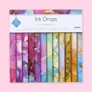 Deco Scrapbooking Paper Pack - Ink Drop - Stationery Pal