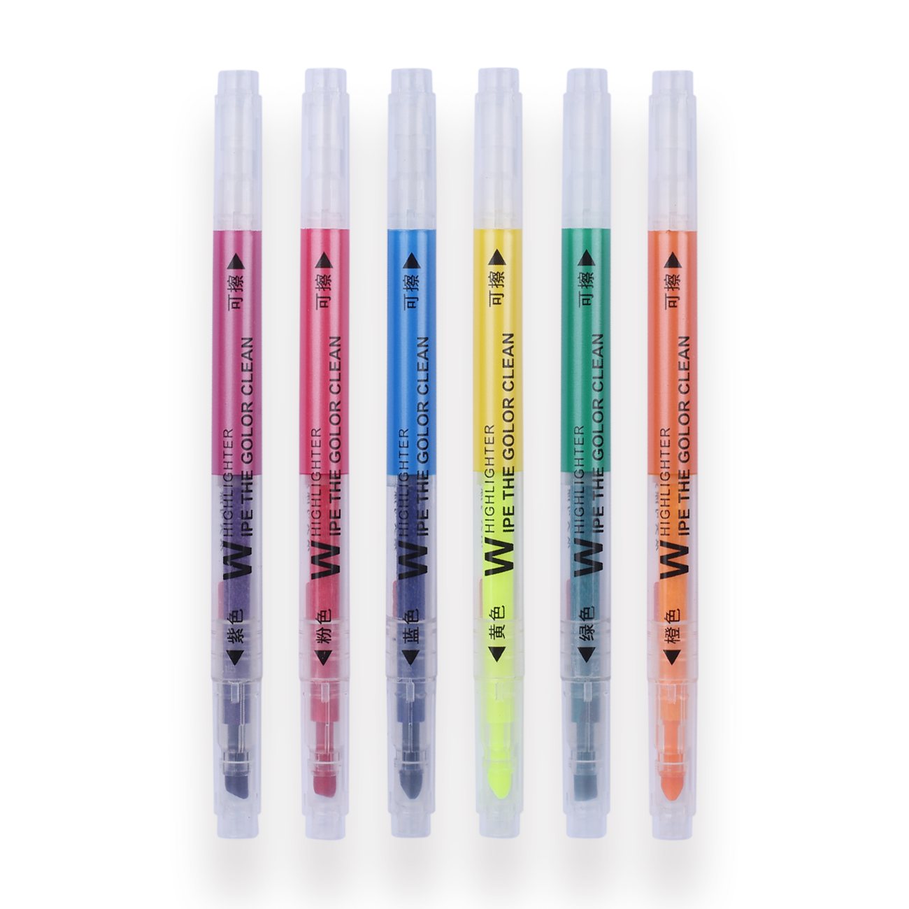 Double-Sided Erasable Highlighter - Set of 6 - Stationery Pal