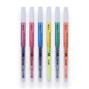 Double-Sided Erasable Highlighter - Set of 6 - Stationery Pal