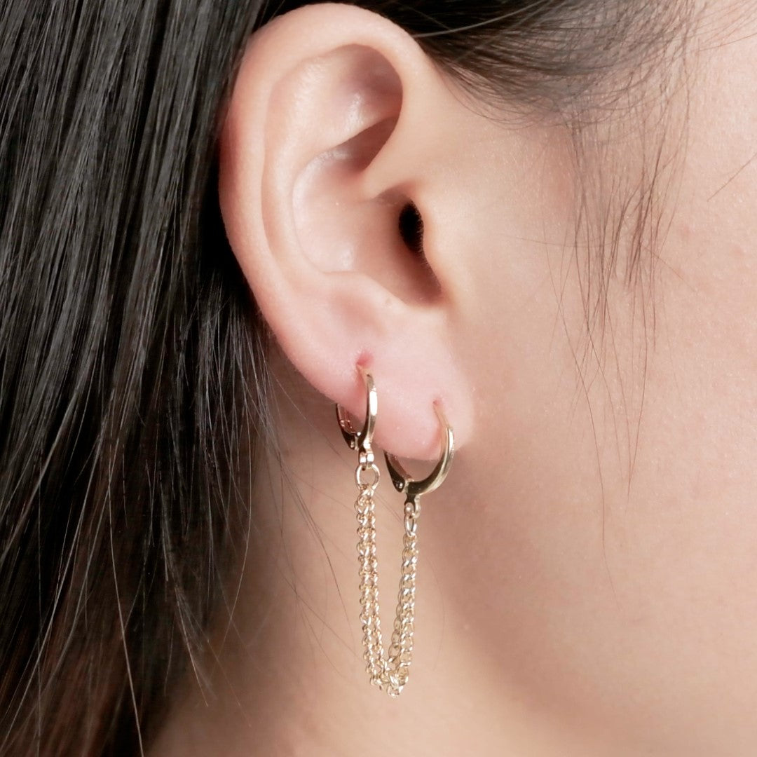 Double-pierced Gold Earrings