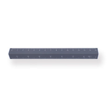 Grayscale Ruler Double Scale Ruler & Pen - Gray – Stationery Pal