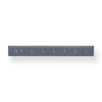 Grayscale Ruler Double Scale Ruler & Pen - Gray – Stationery Pal