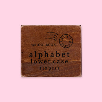 English Alphabet And Number Wood Stamp - Lower Case Letters - Stationery Pal