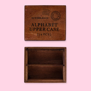 English Alphabet And Number Wood Stamp - Upper Case Letters - Stationery Pal